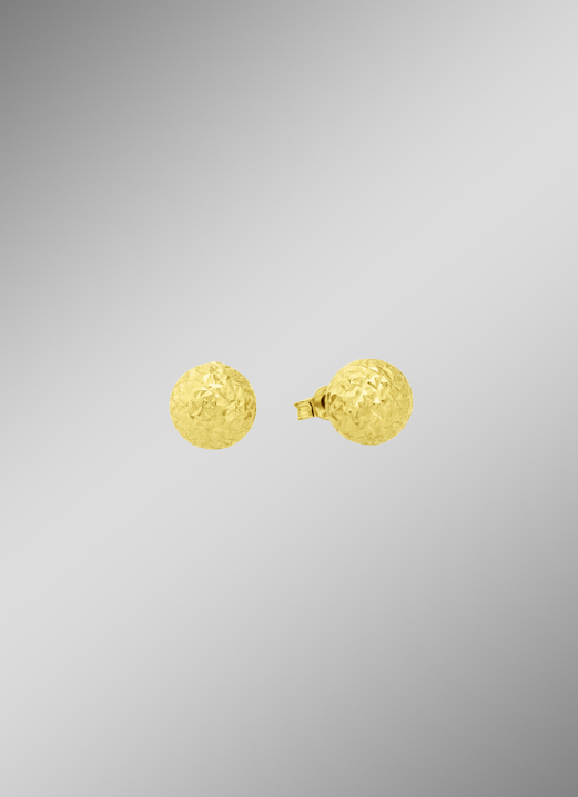 Ohrschmuck - Facettierte Ohrstecker aus Gold, in Farbe  Ansicht 1