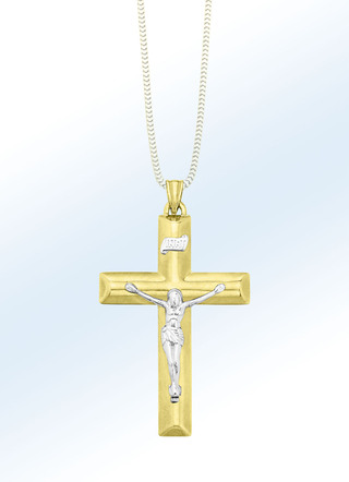 Kreuz-Anhänger in Bicolor