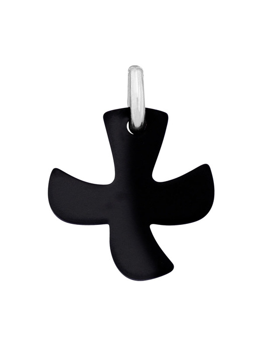 - Mattierter Tauben-Kreuz-Anhänger, in Farbe  Ansicht 2