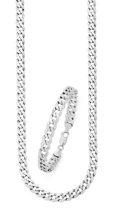 Halsketten - Zeitlose Panzerketten-Garnitur, in Farbe , in Ausführung Armband, 21 cm Ansicht 3