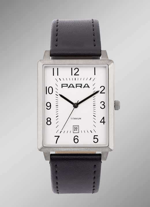 - Para-Quartz-Partneruhren mit Titangehäuse, in Farbe , in Ausführung Herrenuhr Ansicht 1