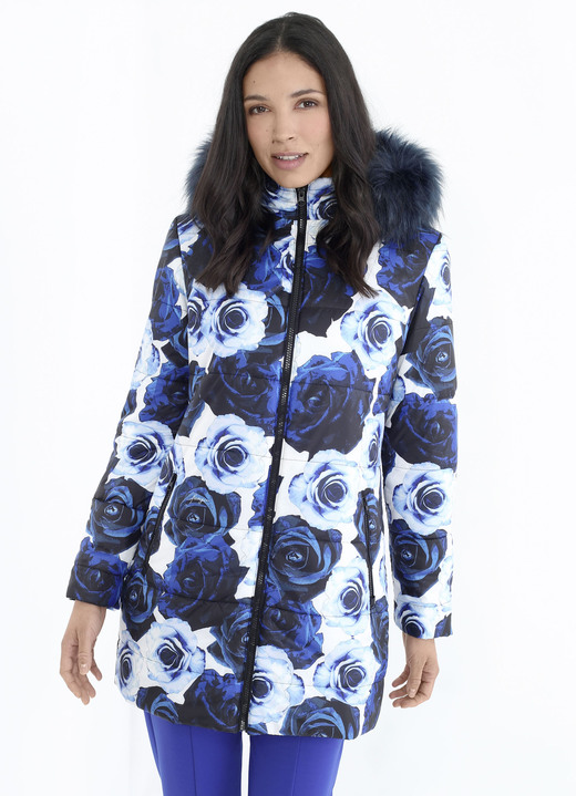 - Jacke mit dekorativem Rosendessin, in Größe 036 bis 054, in Farbe WEISS-ROYALBLAU Ansicht 10