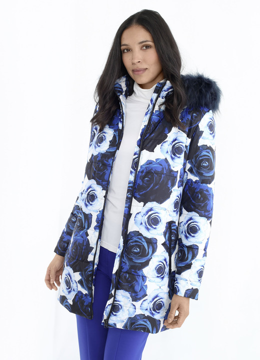 - Jacke mit dekorativem Rosendessin, in Größe 036 bis 054, in Farbe WEISS-ROYALBLAU Ansicht 8