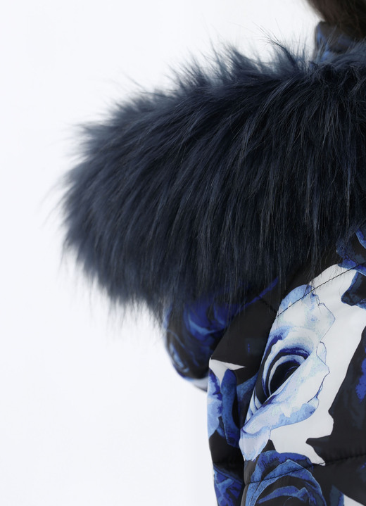 - Jacke mit dekorativem Rosendessin, in Größe 036 bis 054, in Farbe WEISS-ROYALBLAU Ansicht 4