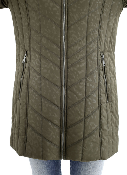 - Longjacke mit Raubtierfell-Dessin, in Größe 036 bis 054, in Farbe OLIV Ansicht 5