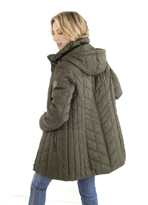 - Longjacke mit Raubtierfell-Dessin, in Größe 036 bis 054, in Farbe OLIV Ansicht 8