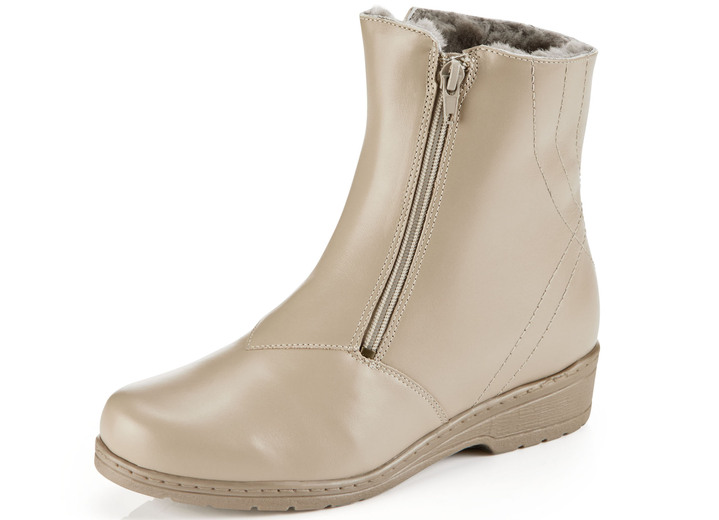 Damenmode - ELENA EDEN Stiefelette aus weichem Nappaleder, in Größe 036 bis 042, in Farbe BEIGE Ansicht 1