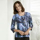 34-Arm - Bezauberndes Shirt mit softem Griff in 2 Farben – Farbe BLAU-SCHWARZ 34-Arm - Bezauberndes Shirt mit softem Griff in 2 Farben, in Größe 036 bis 050, in Farbe GRÜN-SCHWARZ