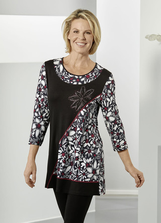 Hinreißendes Longshirt mit 3/4-langen Ärmeln
