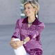 34-Arm - Poloshirt mit 3/4-langen Ärmeln in 3 Farben – Farbe LILA-BEERE 34-Arm - Poloshirt mit 3/4-langen Ärmeln in 3 Farben, in Größe 038 bis 056, in Farbe SCHWARZ-GRAU