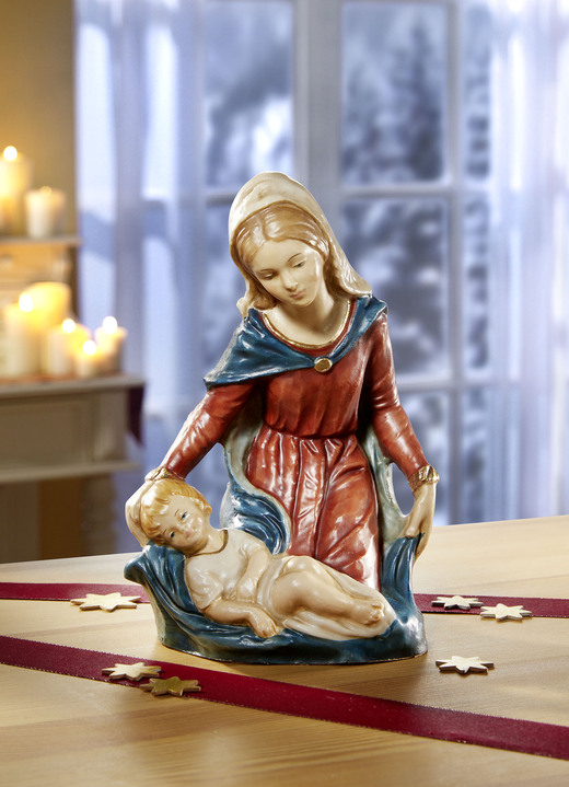 - Handbemalte Madonnafigur, in Farbe BUNT