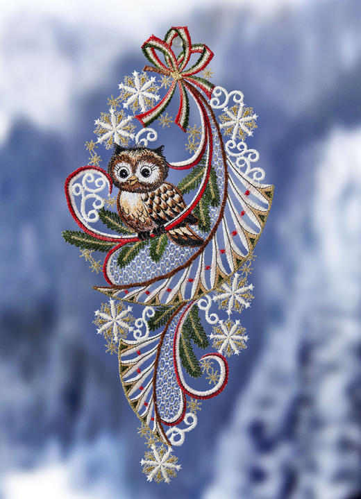 - Fensterbild mit winterlichem Motiv, in Farbe BUNT