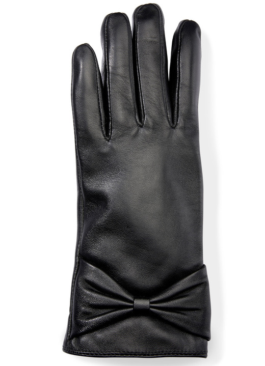 - Damen-Handschuh aus weichem Nappaleder, in Farbe SCHWARZ Ansicht 1