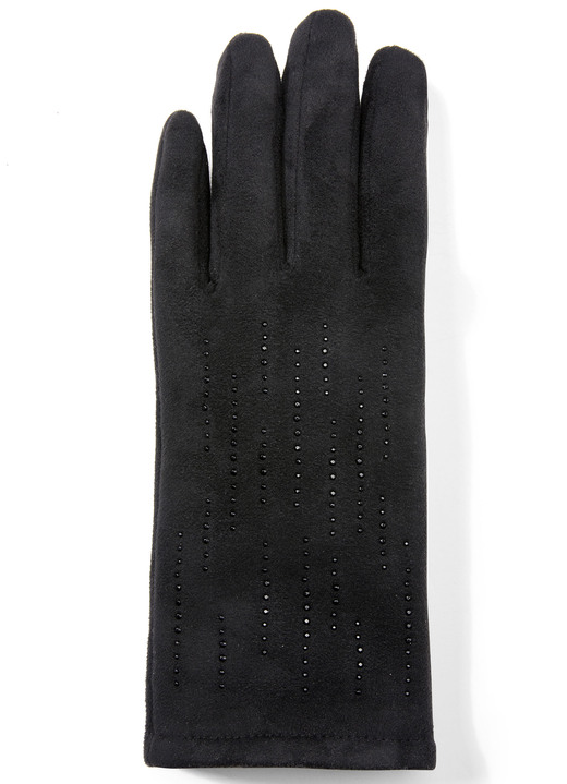 Handschuhe - Damen-Handschuh aus weichem Elastikmaterial, in Farbe SCHWARZ Ansicht 1