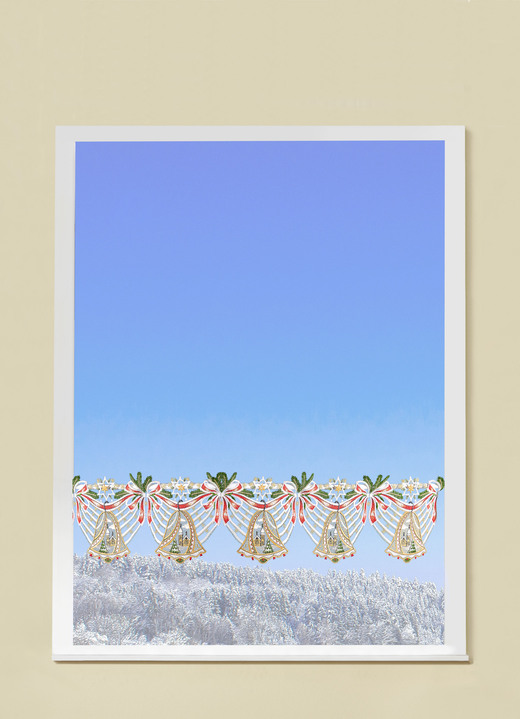 Fensterdekorationen - Stangendekoration aus echter Plauener Spitze, in Größe 628 (H18xB 36 cm) bis 686 (H18xB111 cm), in Farbe BUNT Ansicht 1