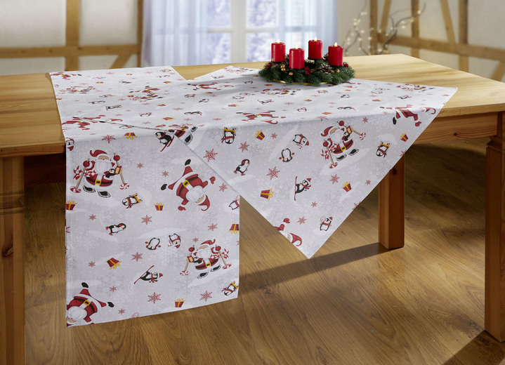 Tischdecken - Tischdecke oder Kissenbezug aus Baumwolle, in Größe 100 (Läufer, 40/150 cm) bis 404 (Kissenbezug, 38/ 38 cm), in Farbe BUNT Ansicht 1
