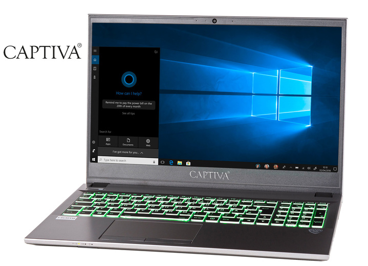- Captiva I66-729 Notebook mit 15,6’’ (39,62 cm) großem Full-HD-Display, in Farbe ANTHRAZIT Ansicht 1