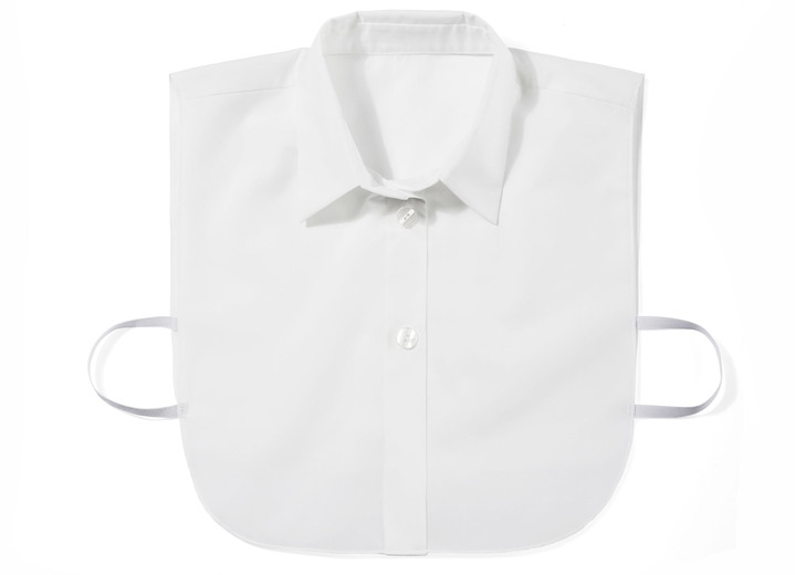 Kurzarm - Klaus Modelle, Damen-Blusenkragen, aus feinem Popeline Ansicht 3 Kurzarm - Klaus Modelle, Damen-Blusenkragen, aus feinem Popeline, in Größe 1 (38-42) bis 3 (48-52), in Farbe WEISS Ansicht 3