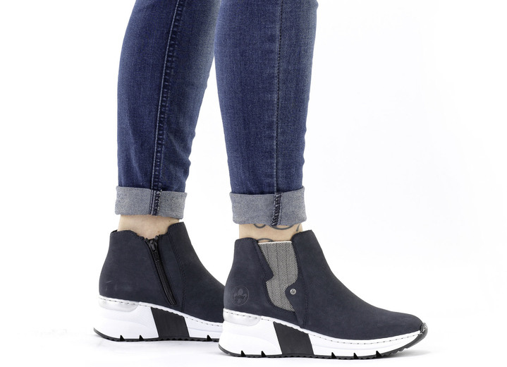 Rieker - Rieker, modische Damen-Boots, Weite G, mit Reißverschluss, in Größe 036 bis 042, in Farbe DUNKELBLAU Ansicht 8