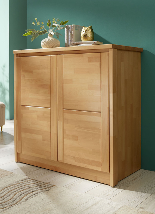 Kommoden - Kommodenserie aus Massivholz mit  Soft-Close, in Farbe WILDEICHE, in Ausführung Schubladenkommode, schmal Ansicht 2