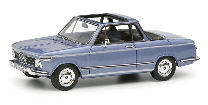 Sammlermodelle - BMW 2002 Cabrio von Schuco, in Farbe BLAU