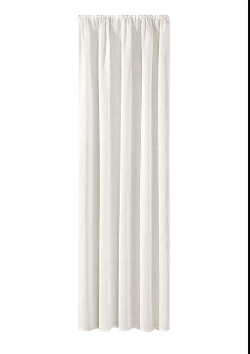 Klassisch - Übergardine in Leinenoptik Ansicht 5 Klassisch - Übergardine in Leinenoptik, in Größe 358 (H145xB140 cm) bis 456 (H245xB140 cm), in Farbe BLAUGRAU, in Ausführung Mit Universalschienenband Ansicht 5