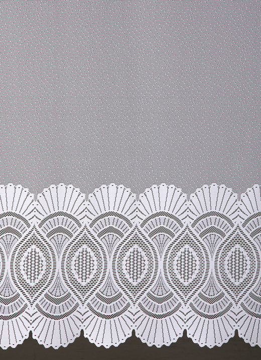 Kurzgardinen - Kurzstore mit Stangendurchzug, in Größe 828 (H50xB145 cm) bis 889 (H78xB170 cm), in Farbe WEISS Ansicht 3