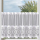 Kurzgardinen - Kurzstore mit Stangendurchzug – Farbe WEISS – Ansicht 1 Kurzgardinen - Kurzstore mit Stangendurchzug, in Größe 828 (H50xB145 cm) bis 889 (H78xB170 cm), in Farbe WEISS – Farbe WEISS – Ansicht 1