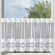 Kurzgardinen - Kurzstore mit Stangendurchzug – Farbe WEISS – Ansicht 1 Kurzgardinen - Kurzstore mit Stangendurchzug, in Größe 828 (H50xB145 cm) bis 889 (H78xB170 cm), in Farbe WEISS – Farbe WEISS – Ansicht 1