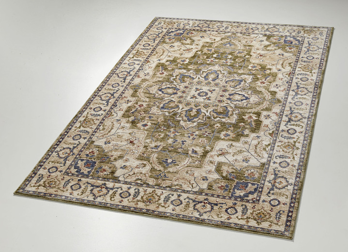 Klassisch - Exquisite Brücken und Teppiche mit orientalischem Flair, in Größe 113 (80x150 cm) bis 286 (240x300 cm), in Farbe GRÜN Ansicht 2