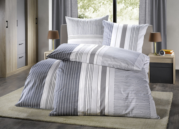 Bettwäschegarnituren - Bettwäsche-Garnitur aus 100% Baumwolle, in Größe 112 (80/80 cm + 135/200 cm) bis 115 (80/80 cm + 155/220 cm), in Farbe PFIRSICH Ansicht 3