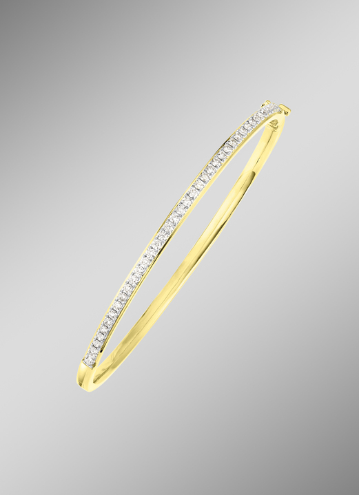 Armbänder - Feiner Armreif mit Brillanten, in Farbe