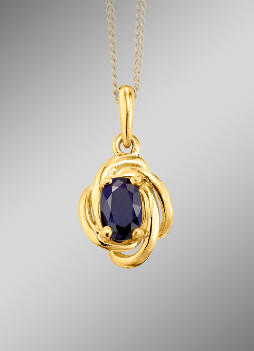 Anhänger - Anhänger mit Safir, in Farbe