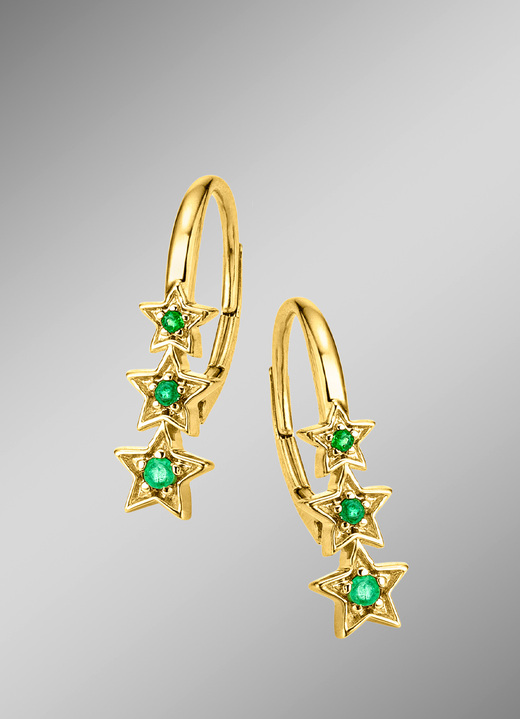 Ohrschmuck - Sterne-Ohrringe aus Gold, in Farbe  Ansicht 1