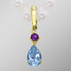 - Anhänger mit Blautopas, in Farbe  – Ansicht 1