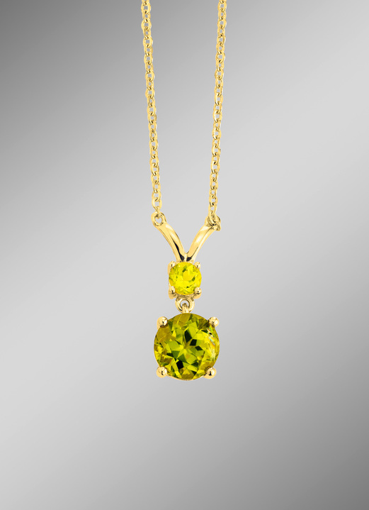 Halsketten - Halskette mit echt Peridot, in Farbe  Ansicht 1