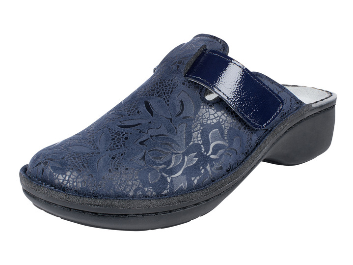 - Bequem-Clog aus Stretchmaterial , in Größe 036 bis 042, in Farbe BLAU