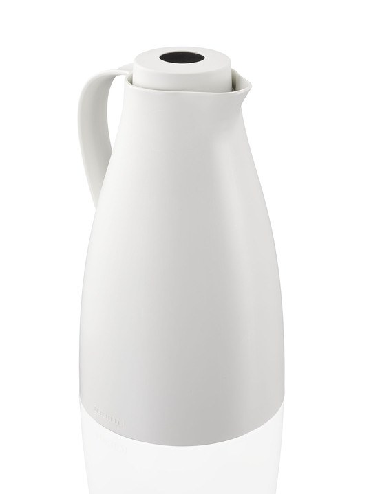 - Isolierkanne mit Aroma- Druckverschluss, in Farbe WEISS