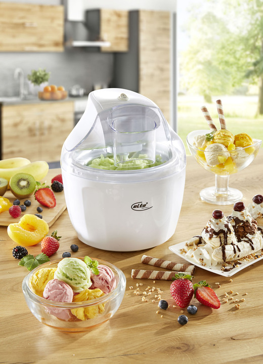 Küchengeräte - Eismaschine für Sahne-, Frucht- oder Milcheis, in Farbe WEISS