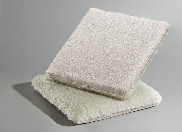 Sessel- & Sofaüberwürfe - 2-in-1 Wohnaccessoires mit wohlig warmem Flor, in Größe 101 (Sesselschoner, 50x140 cm) bis 907 (Rückenstützkissen gefüllt, 22x 55 cm), in Farbe CREME Ansicht 1