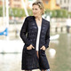 Strickjacken - Long-Strickjacke mit Ajourdessin – Farbe MARINE – Ansicht 1 Strickjacken - Long-Strickjacke mit Ajourdessin, in Größe 036 bis 052, in Farbe MARINE – Farbe MARINE – Ansicht 1
