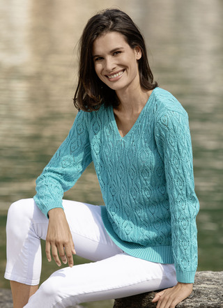 Pullover mit Ajour- und Strukturmix
