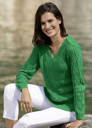 Pullover mit Ajour- und Strukturmix