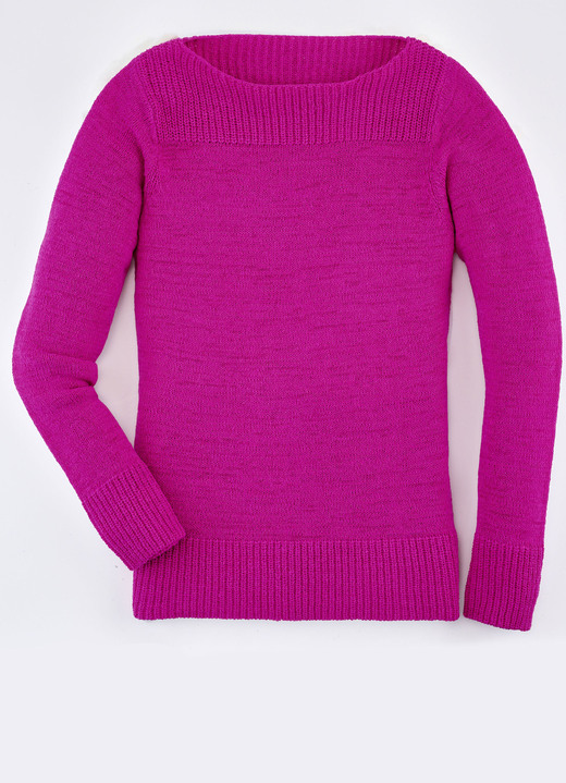 Pullover & Strickmode - Pullover aus Bändchengarn, in Größe L(44/46) bis XS(32/34), in Farbe PINK Ansicht 1