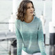 Langarm - Pullover mit Farbverlauf – Farbe MINT-HELLBLAU-ECRU Langarm - Pullover mit Farbverlauf, in Größe 036 bis 052, in Farbe MINT-HELLBLAU-ECRU