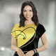 Kurzarm - Shirt mit edlem Druck – Farbe SCHWARZ-GELB Kurzarm - Shirt mit edlem Druck, in Größe 036 bis 052, in Farbe SCHWARZ-WEISS