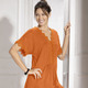 Shirts - Longshirt mit Spitzenbesatz in 2 Farben – Farbe ORANGE Shirts - Longshirt mit Spitzenbesatz in 2 Farben, in Größe 038 bis 056, in Farbe SCHWARZ