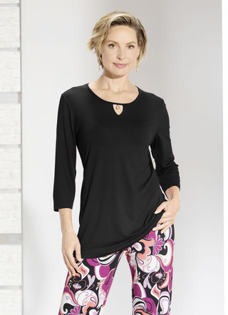 Longshirt mit Zierschmuck in 3 Farben