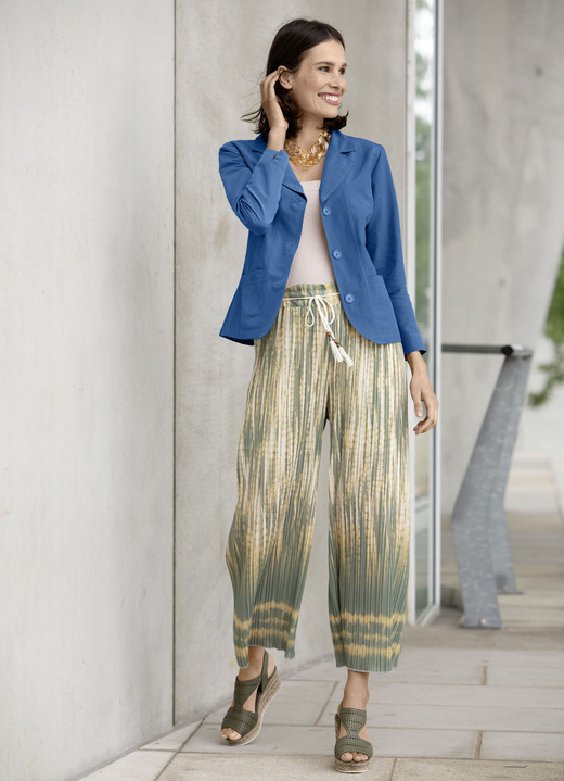 Blusen - Blusenjacke  mit Schulterpolster, in Größe 034 bis 050, in Farbe OCKER Ansicht 6