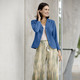 Blusen - Blusenjacke  mit Schulterpolster – Farbe ROYALBLAU – Ansicht 2 Blusen - Blusenjacke  mit Schulterpolster, in Größe 034 bis 050, in Farbe ROYALBLAU – Farbe ROYALBLAU – Ansicht 2